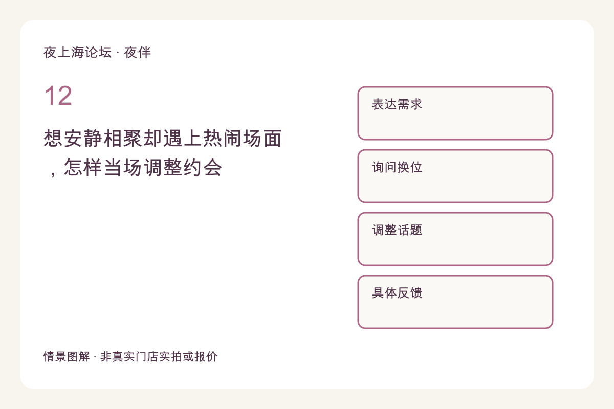 想安静相聚却遇上热闹场面，怎样当场调整约会主题图解